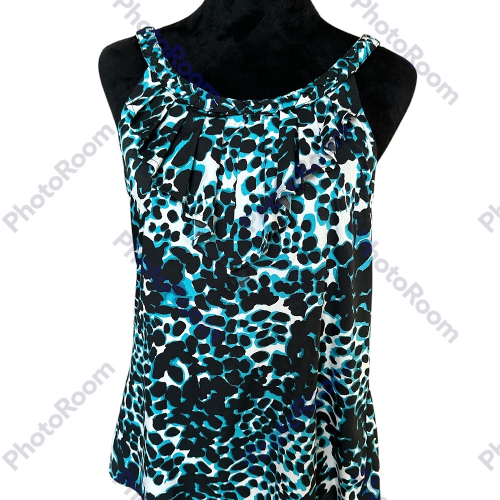 Banana Republic Black and Blue Top Sz L